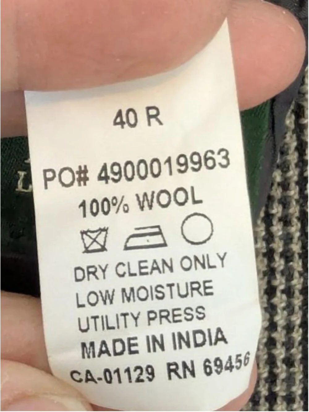Men's LAUREN Ralph Lauren 100% Wool Gray Black Houndstooth Sport Coat 40R